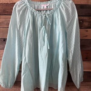 Light mint green & white Women's Top